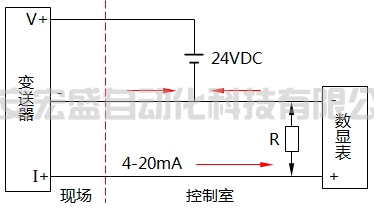 三線制變送器接線示意圖 三線制變送器接線示意圖